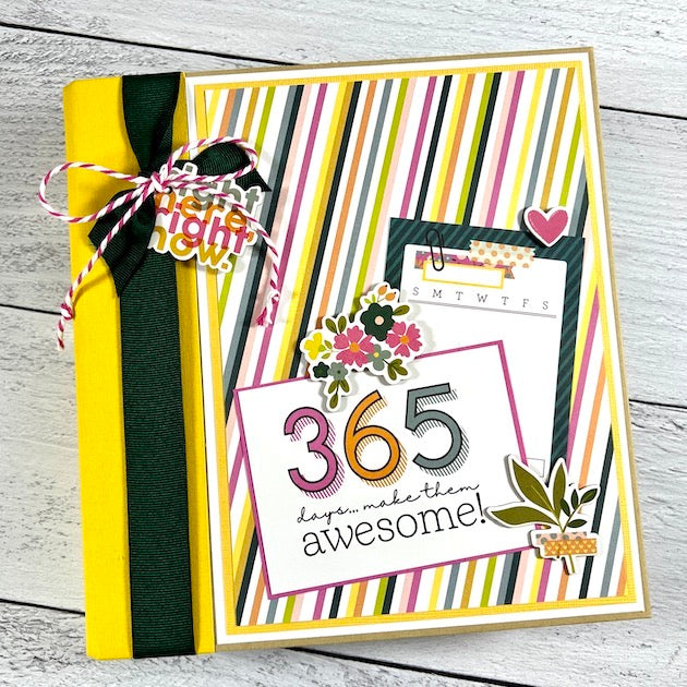 365 Family and Friend Scrapbook Album that uses the Simple Stories Good Stuff Collection