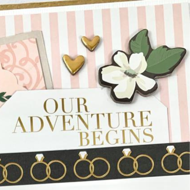 Our Adventure Begins Wedding Scrapbook Instructions ONLY