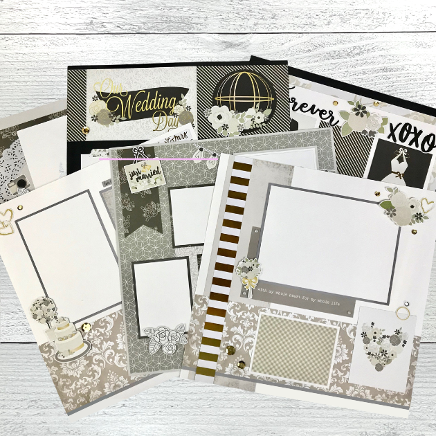 12x12 wedding scrapbook Page Layout Instructions by Artsy Albums