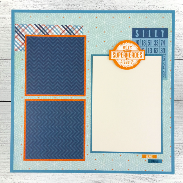 12x12 Be Awesome Scrapbook Layout for boys, brothers, fathers