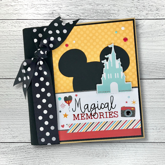 Magical Memories Disney Themed Scrapbook Album with mouse ears and a castle