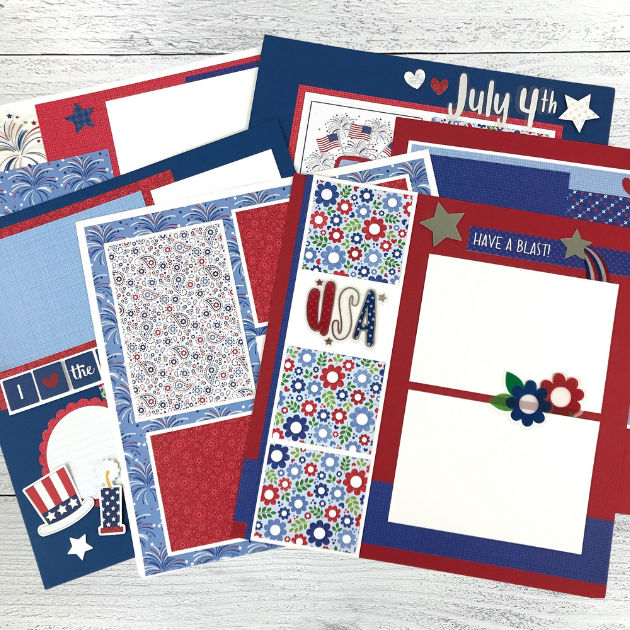 12x12 July 4th Layout Instructions ONLY