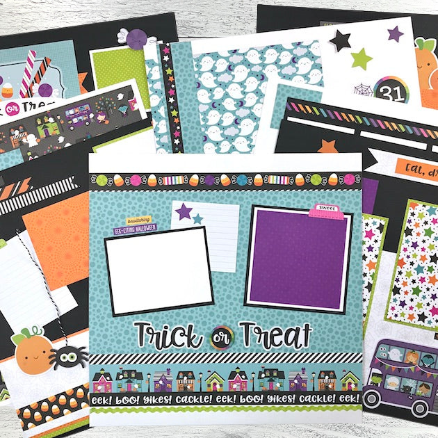 Halloween Booville Scrapbook Layout Pages