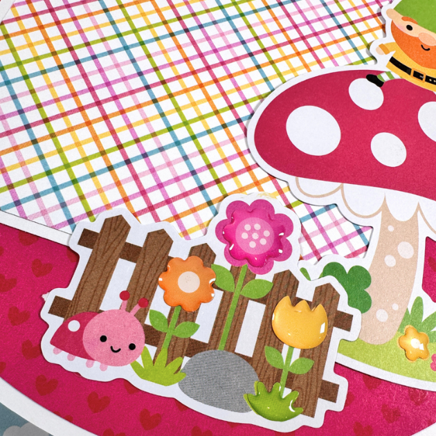 You Make Me Happy Circle Flower Scrapbook Instructions ONLY