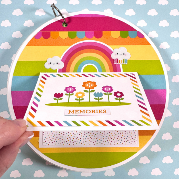You Make Me Happy Circle Flower Scrapbook Instructions ONLY
