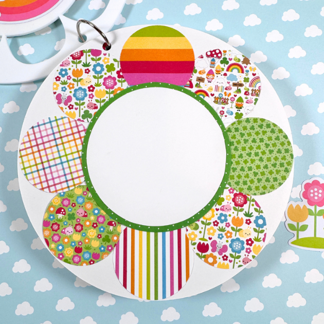 You Make Me Happy Circle Flower Scrapbook Instructions ONLY