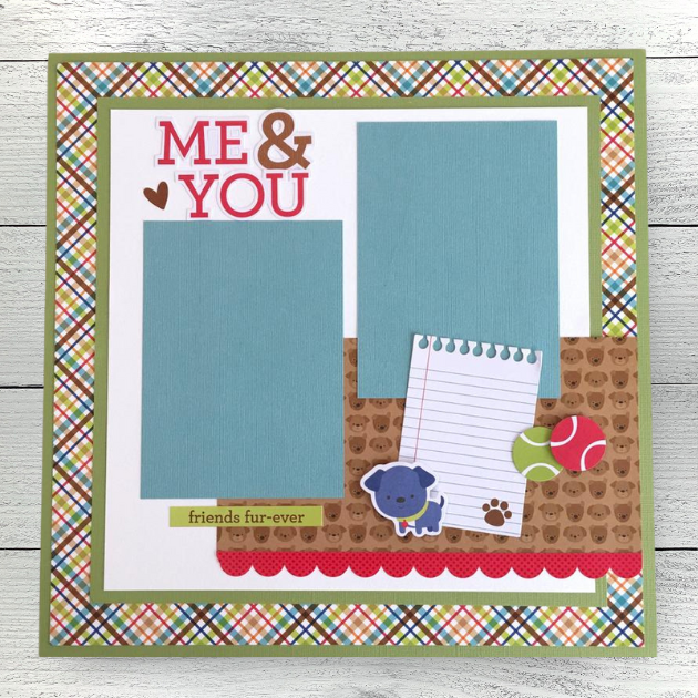 12x12 Puppy Love Dog Scrapbook Layout Instructions – Artsy Albums