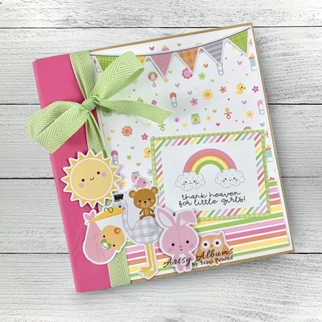 Thank Heaven for Little Girls Baby Scrapbook Instructions ONLY