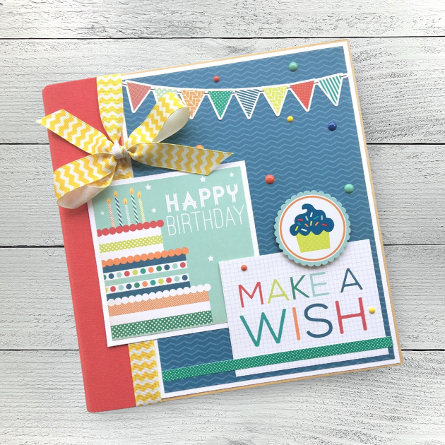 Birthday Wishes (Blue) Scrapbook Instructions ONLY