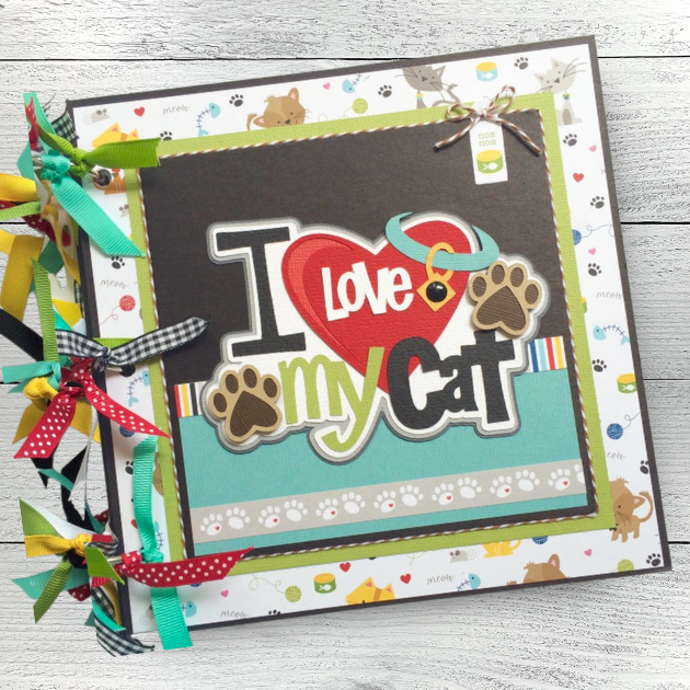 I Love My Cat Scrapbook Instructions ONLY