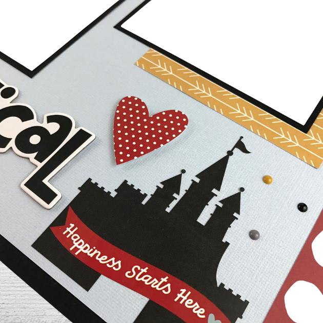 12x12 Magical Vacation, Disney Themed Layout Instructions ONLY