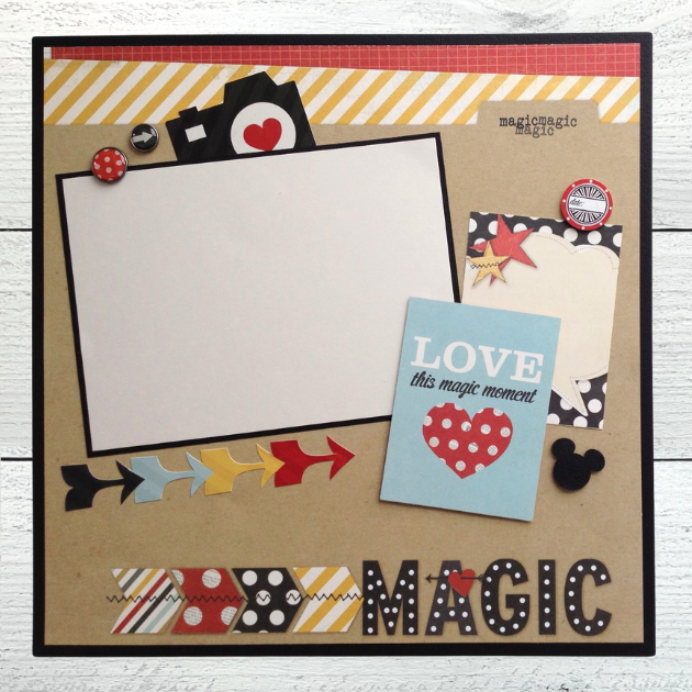 12x12 Mouse Magic, Disney Themed Layout Instructions ONLY