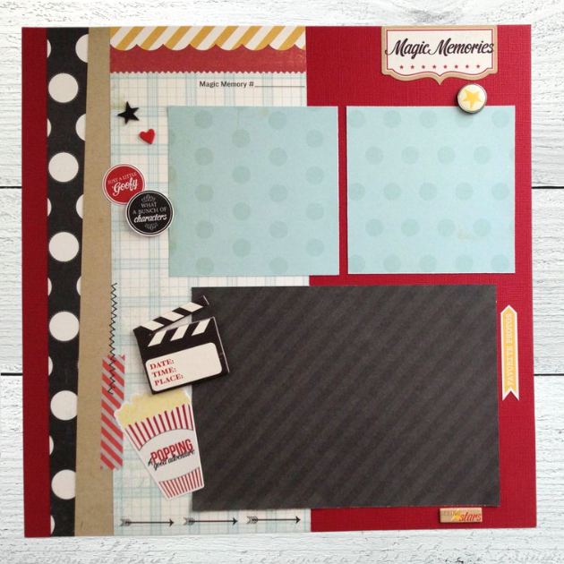12x12 Mouse Magic, Disney Themed Layout Instructions ONLY