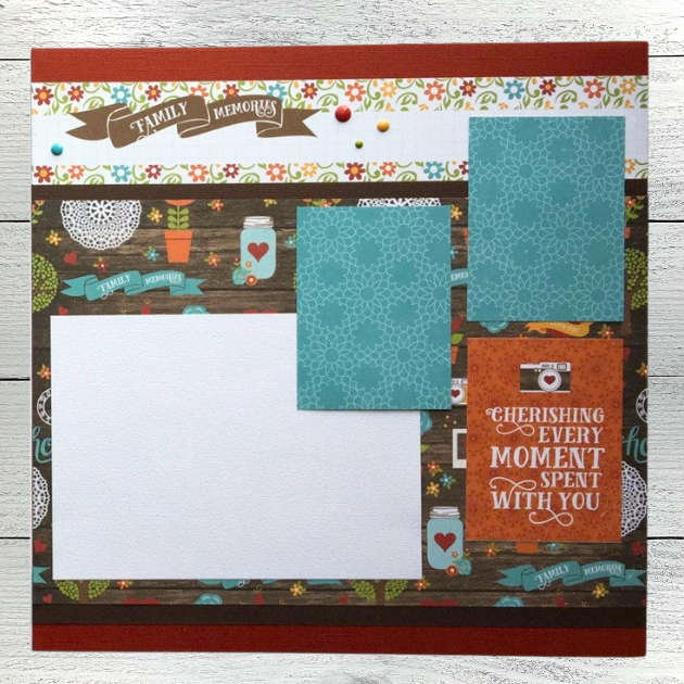 12x12 I Love Family Scrapbook Layout Instructions ONLY