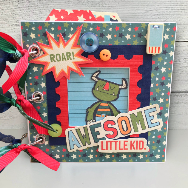 Awesome Kid Boy Scrapbook Album Instructions by Artsy Albums