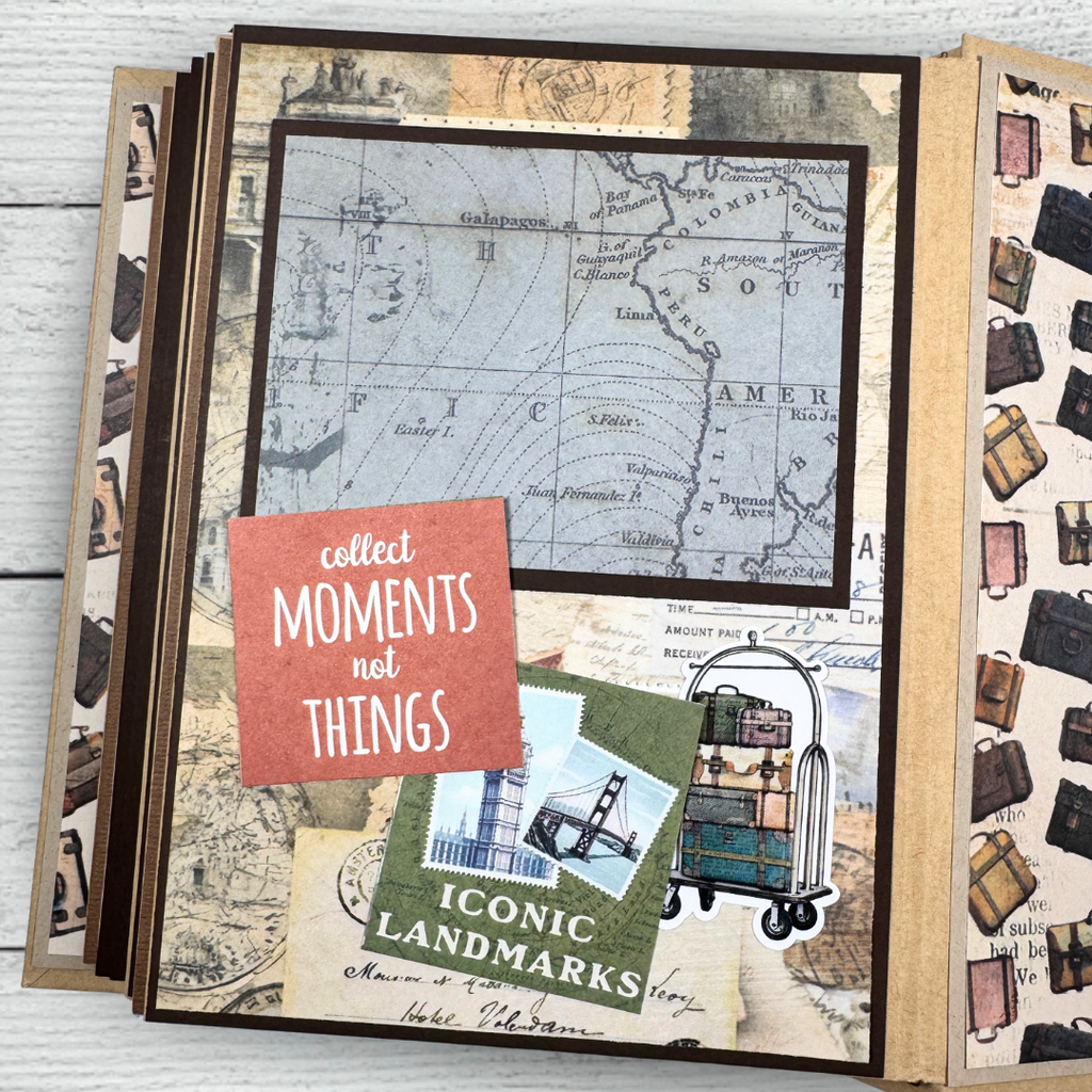 Wander Travel Scrapbook Instructions ONLY