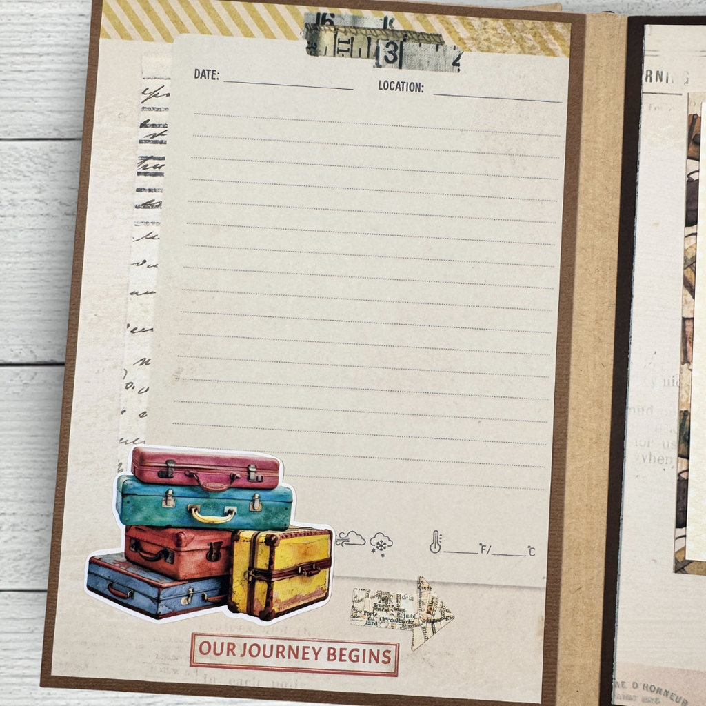 Wander Travel Scrapbook Instructions ONLY