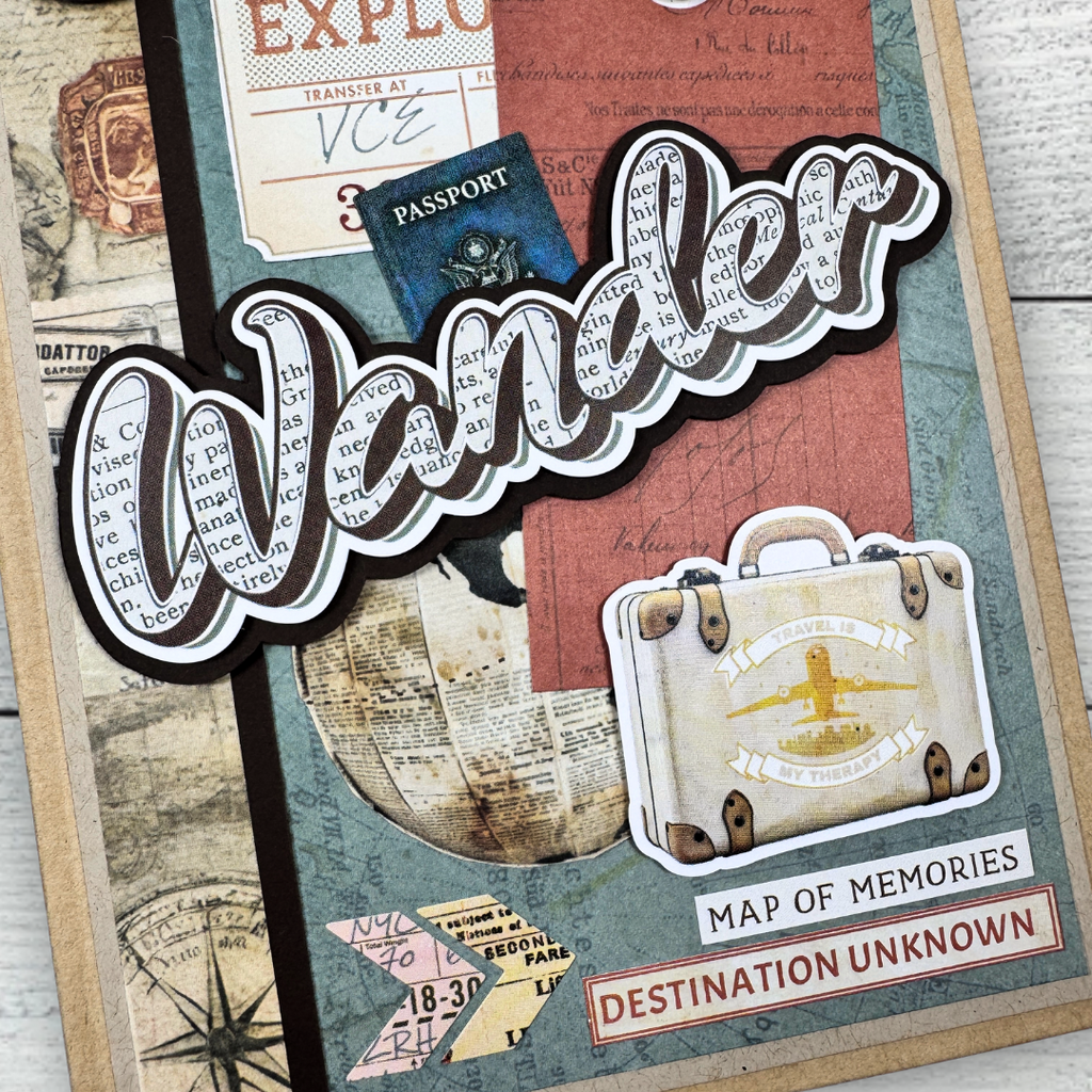 Wander Travel Scrapbook Instructions ONLY