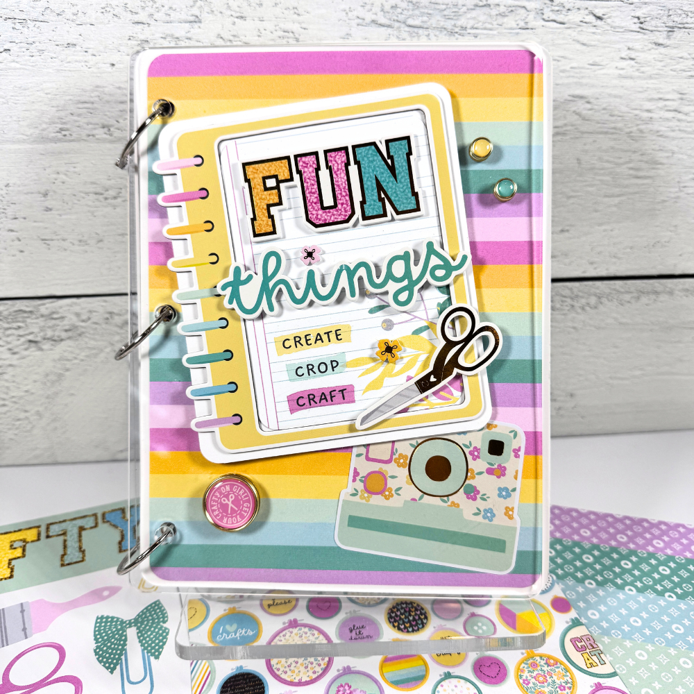 Crafty Fun Things Scrapbook Album for photos of crafting with friends, scrapbooking, a retreat, or a crop