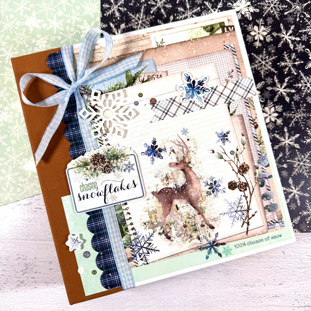 Chasing Snowflakes Winter Scrapbook Album Kit by Artsy Albums