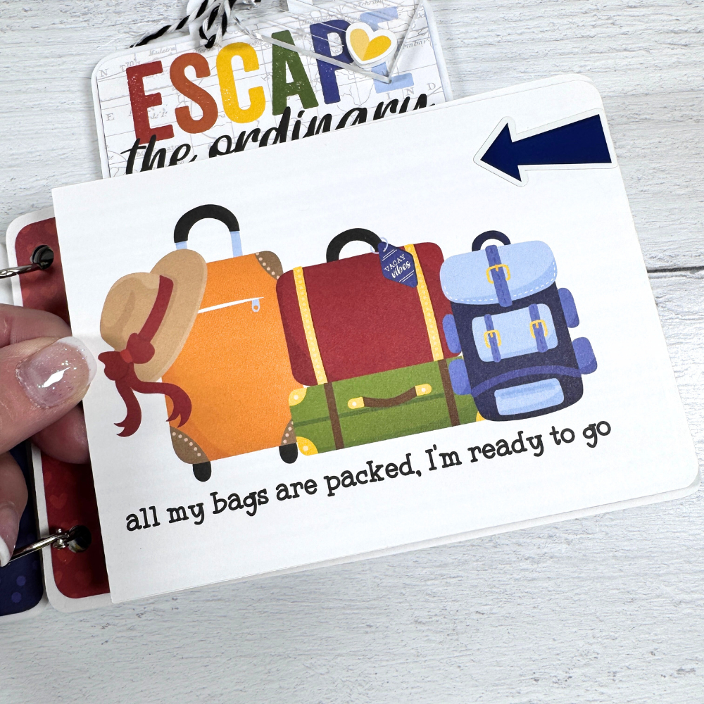 Travel Suitcase Shaped Scrapbook Instructions ONLY