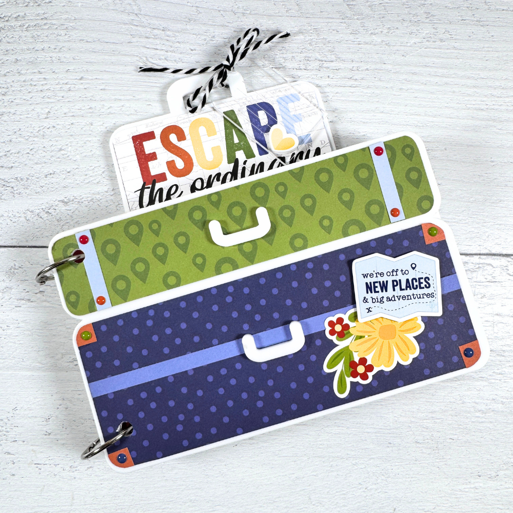 Travel Suitcase Shaped Scrapbook Instructions ONLY