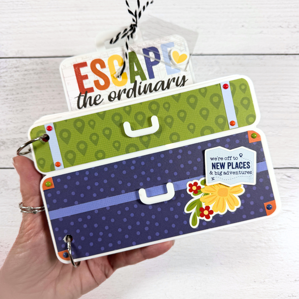 Travel Suitcase Shaped Scrapbook Instructions ONLY
