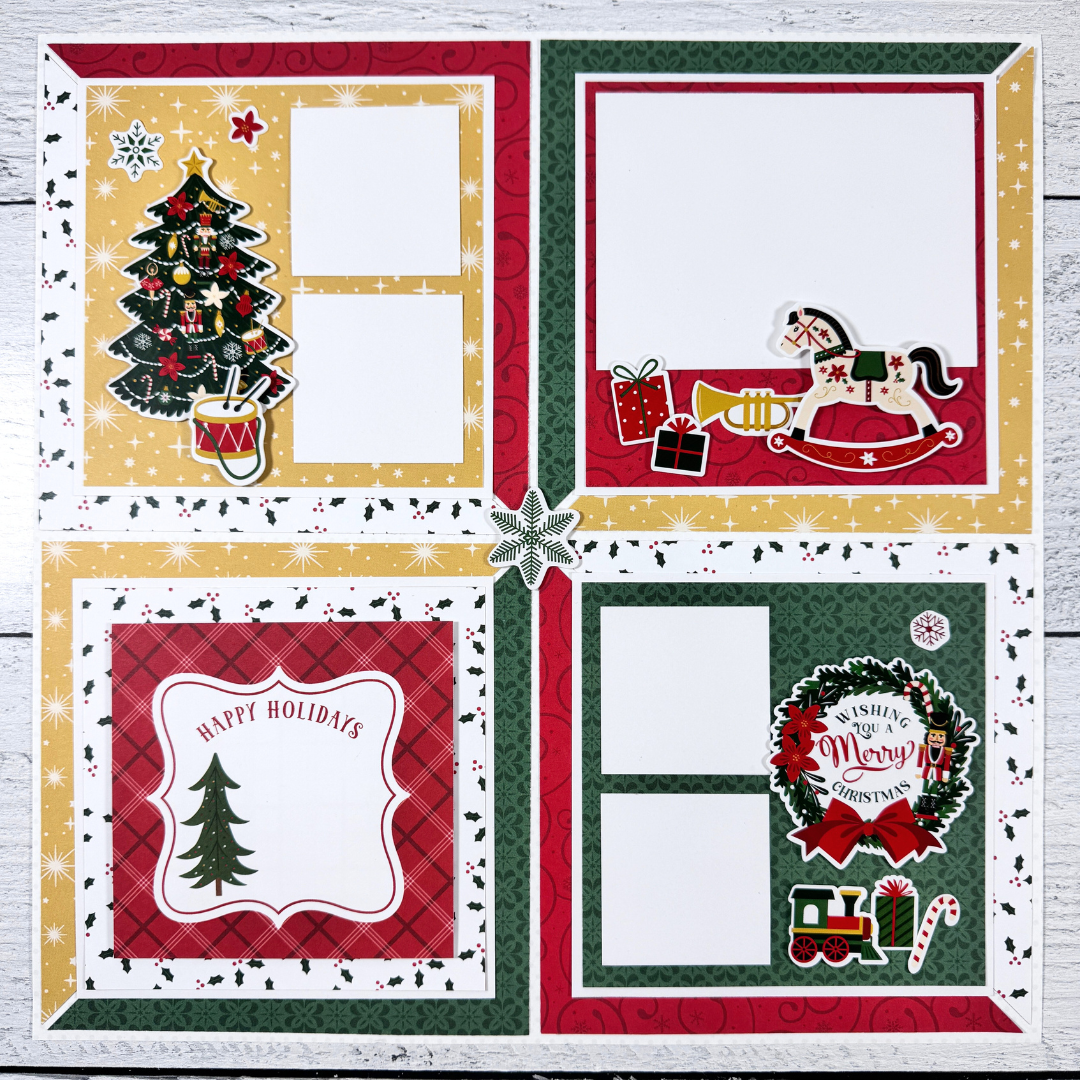 12x12 Nutcracker Christmas Scrapbook Layout Instructions – Artsy Albums