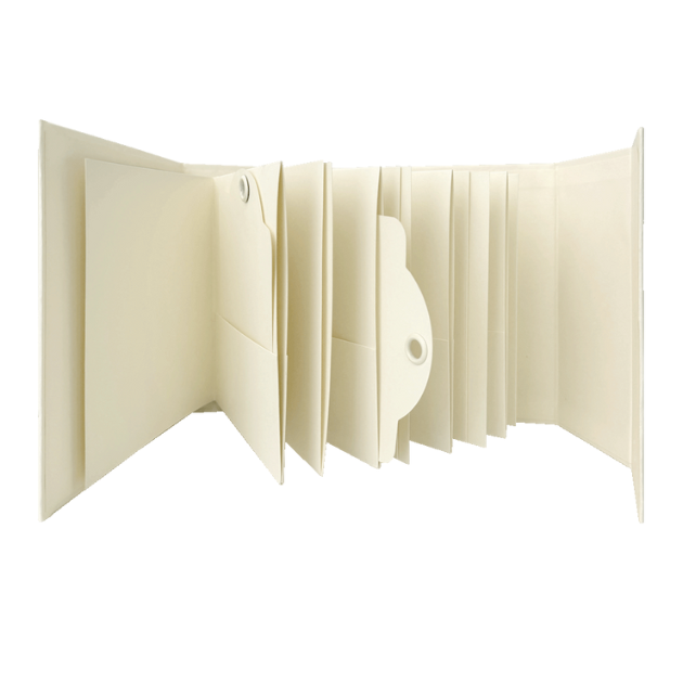 Graphic 45 Square Tag & Pocket Wrap-Around Album in Ivory