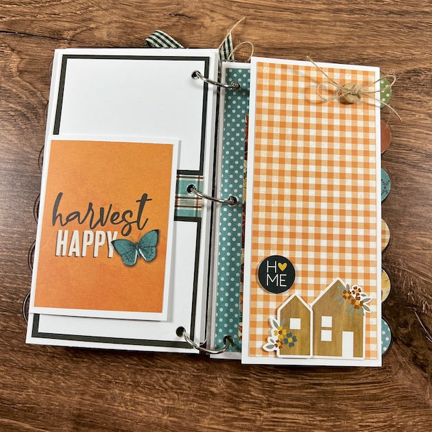 Fall Happy Together Acrylic Scrapbook Album page for photos of family & friends