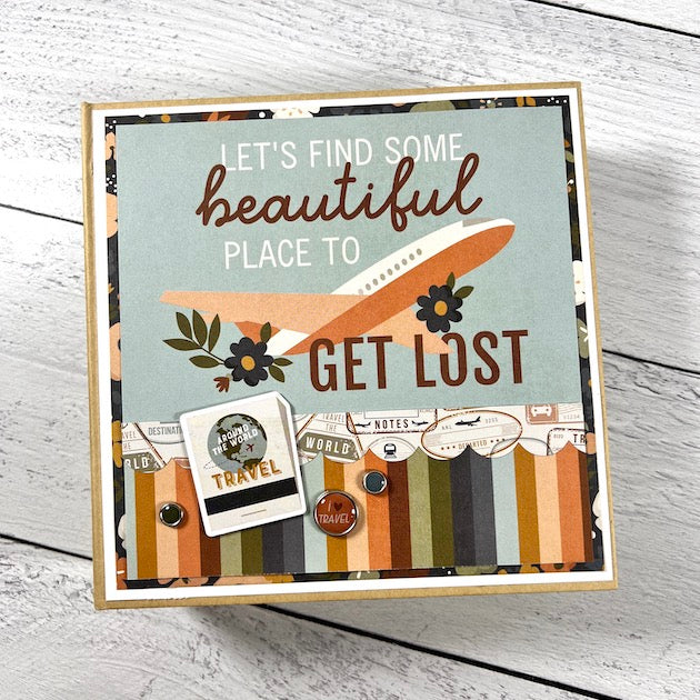 Beautiful Place Travel Scrapbook Album made with the Simple Stories Here & There Collection