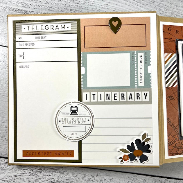 Beautiful Place Travel Scrapbook Album page with journaling space