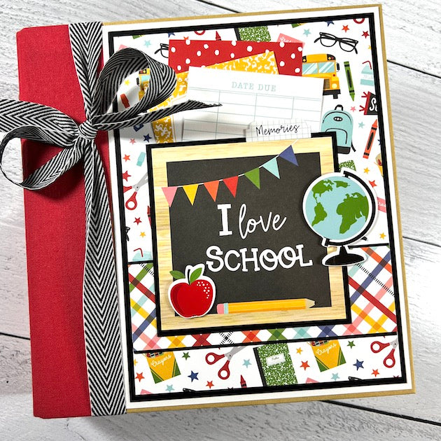 I Love School Scrapbook Kit by Artsy Albums made with an Echo Park paper collection