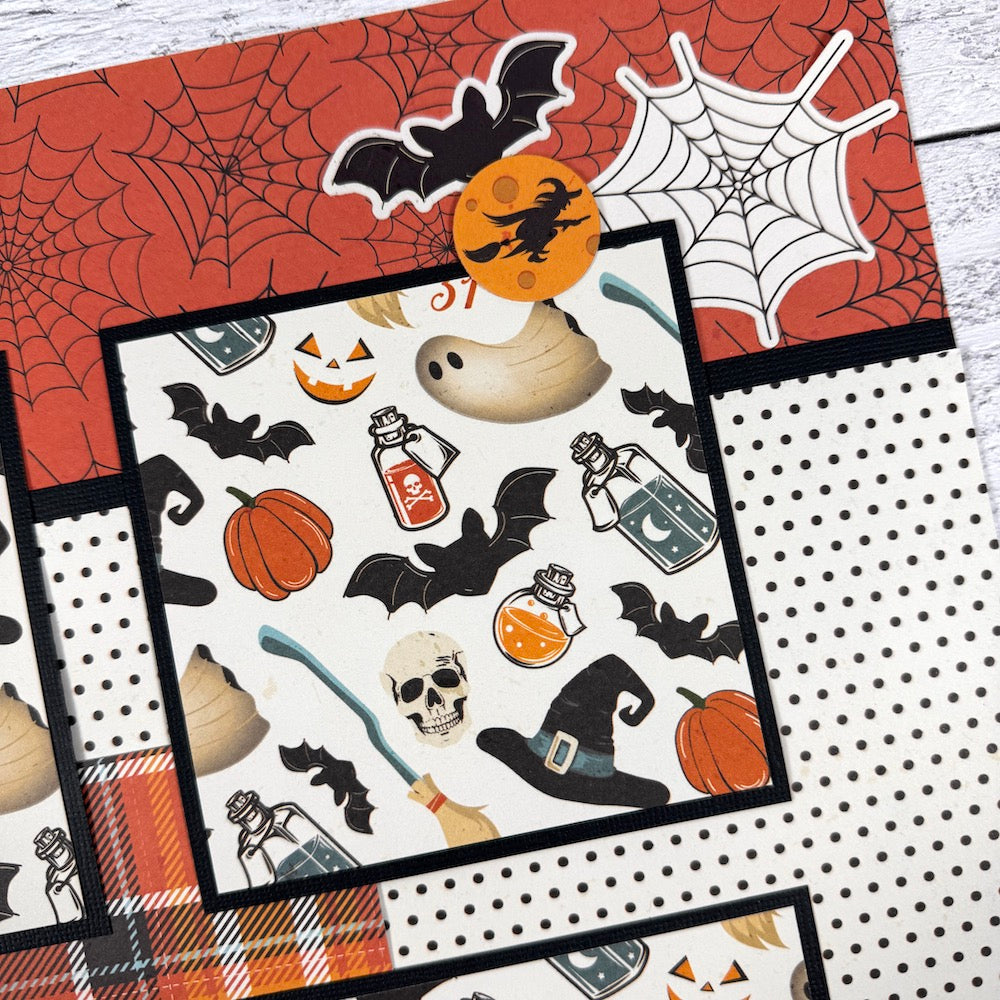 12x12 Creepy 4-page Scrapbook Layout Kit