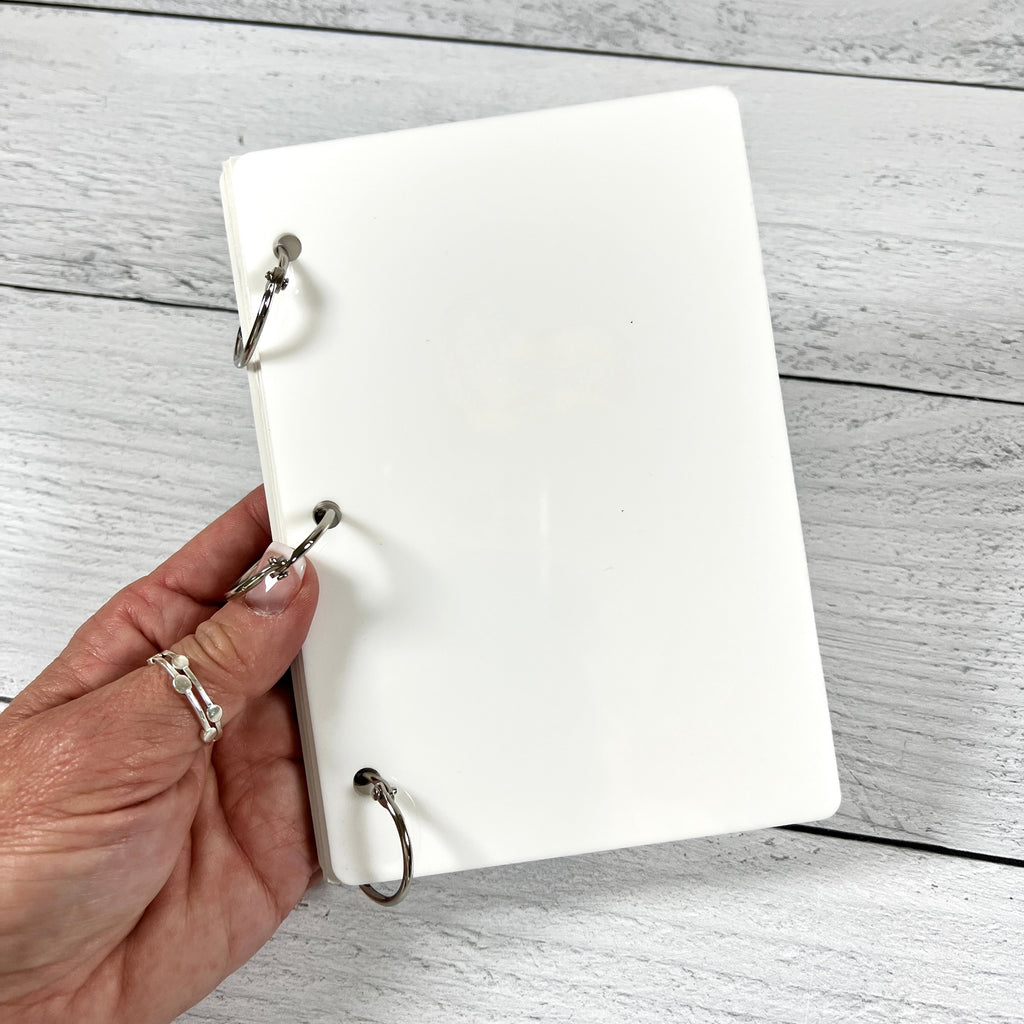 Acrylic Tall White Scrapbook Album by Artsy Albums