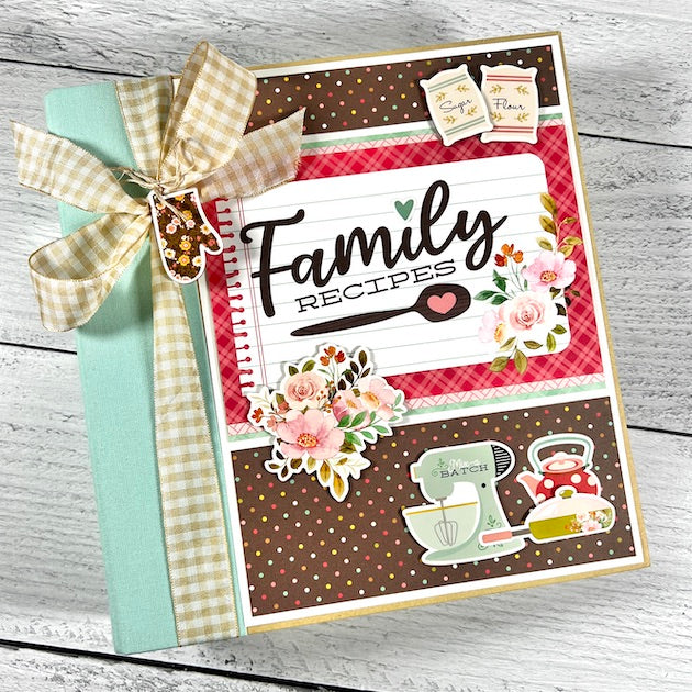 Family Recipes Scrapbook Album made with the Simple Stories What's Cookin Collection