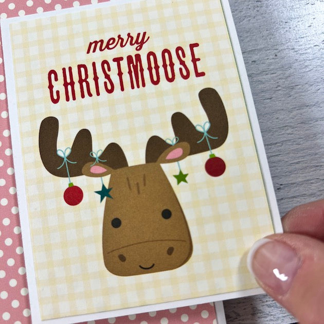 Christmas Scrapbook Album Page with a mouse and ornaments