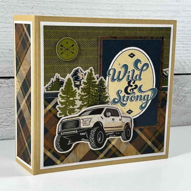 Wild and Strong Scrapbook Album for photos of outdoor, hunting, fishing, & trucks