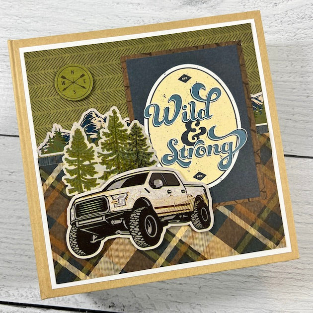 Wild and Strong Scrapbook Album for photos of outdoor, hunting, fishing, & trucks