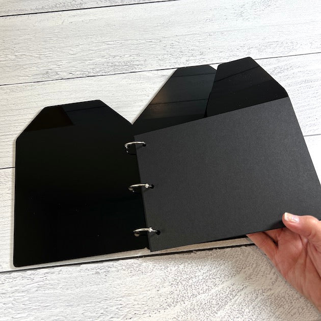 Acrylic House Shaped Scrapbook Album in Black