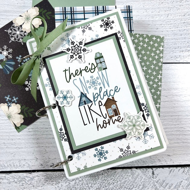 Snow Place Like Home Winter Acrylic Scrapbook Mini Album