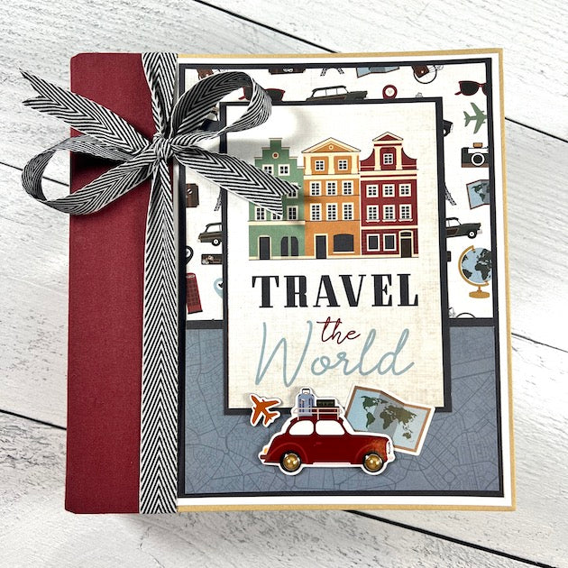 Travel The World Scrapbook Mini Album by Artsy Albums