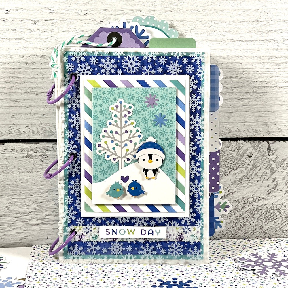 Snow Day Winter Scrapbook Mini Album by Artsy Albums