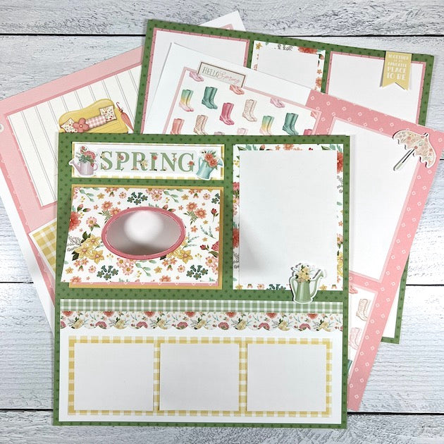 12x12 Beauty of Spring 4-page scrapbook layout kit by Artsy Albums
