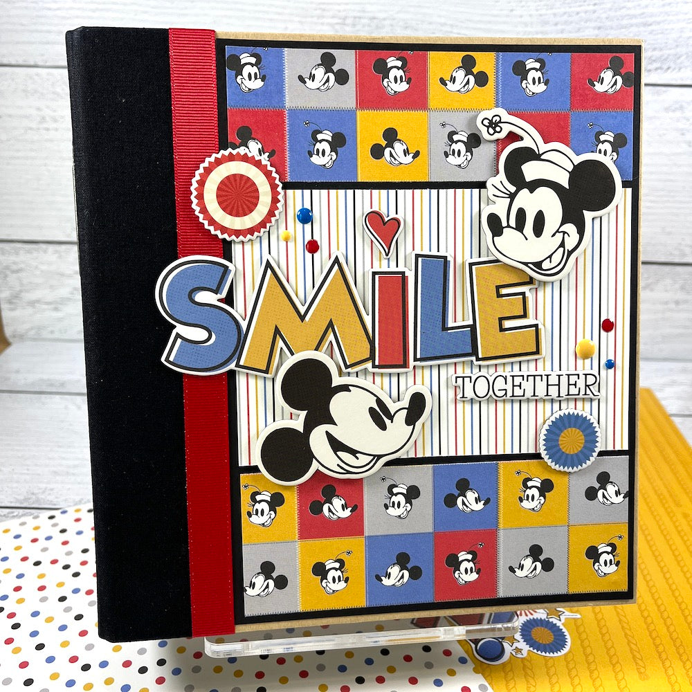 Classic Mouse Disney Themed Scrapbook Album with Mickey and Minnie Mouse 