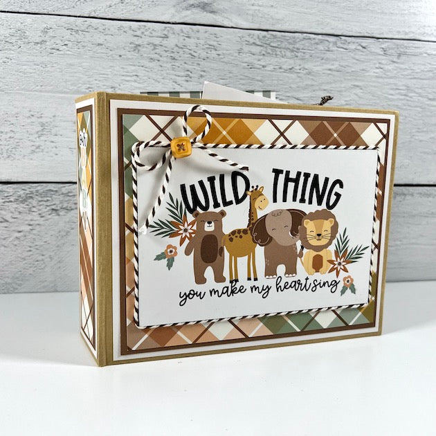 Wild Thing gender neutral baby scrapbook by Artsy Albums