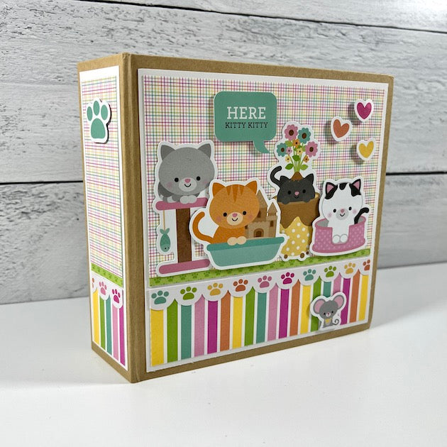 Cat Scrapbook Album created with Doodlebug's Pretty Kitty Collection