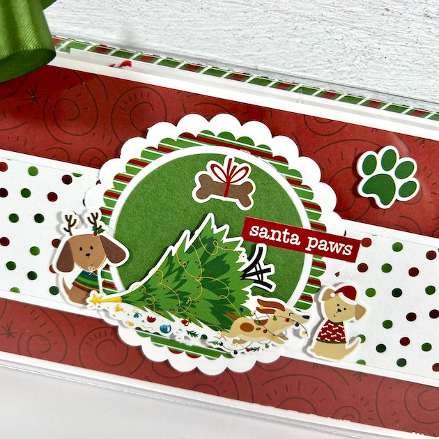 Santa Paws Christmas Scrapbook Album for photos of your pet dog at Christmas