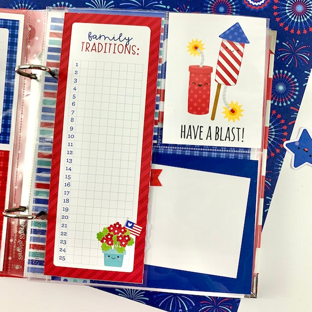 July 4th Land That I Love Scrapbook Instructions ONLY
