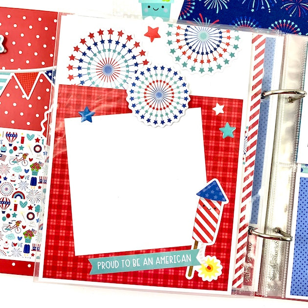 July 4th Land That I Love Scrapbook Instructions ONLY
